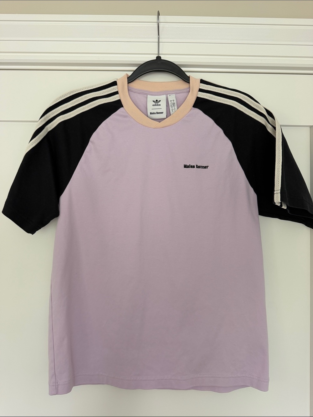 Wales Bonner Lavender & Black Raglan Tee